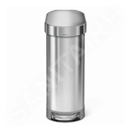 Simplehuman Poubelles - Poubelle 45 l Slim, inox brossé CW2044
