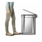 Simplehuman Poubelles - Poubelle 45 l Slim, inox brossé CW2044