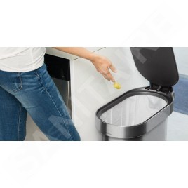 Simplehuman Poubelles - Poubelle 45 l Slim, inox brossé CW2044