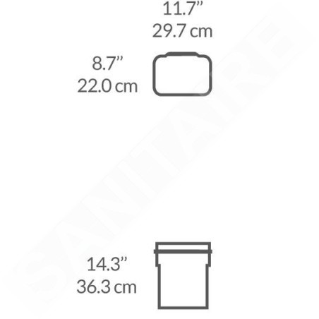 Simplehuman Poubelles - Poubelle encastrée de 10 l CW1643