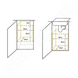 Simplehuman Poubelles - Poubelle encastrée de 10 l CW1643