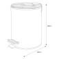 Aqualine Snow - Poubelle, 5l, Soft Close, blanc BI007