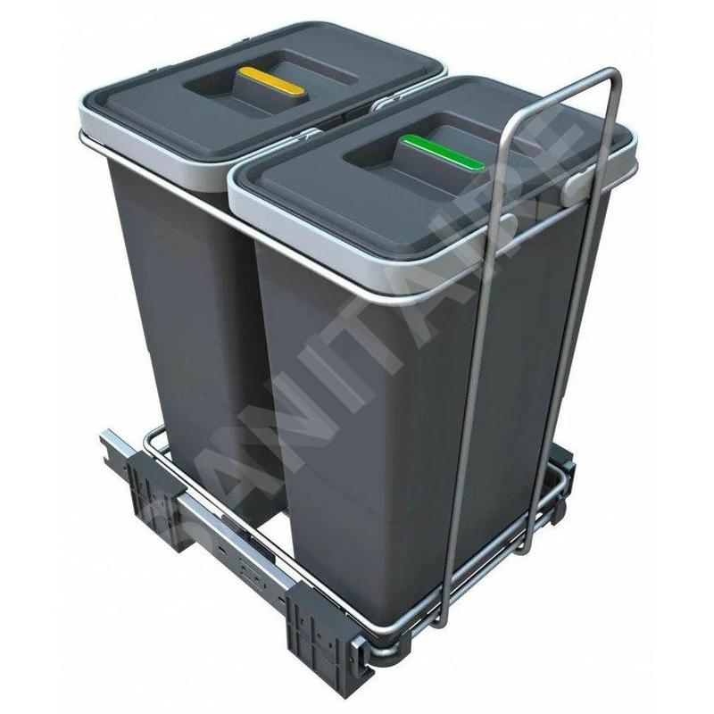 Elletipi Ecofil - Poubelle intégrée, divisée, 16 l PF01 34C2
