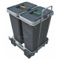 Elletipi Ecofil - Poubelle intégrée, divisée, 16 l PF01 34C2