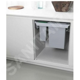 Elletipi Square 2.0 - Poubelle intégrée, divisée, 40 l PA3 INC5045A
