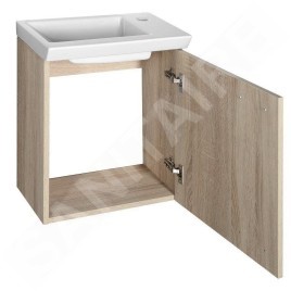 Aqualine Zoja - Meuble lavabo 440x500x235 mm, chêne platine 51046DP