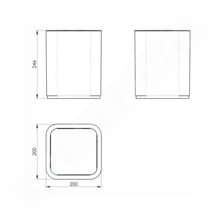 Sapho Gedy Seventy - Poubelle, 8 l, grise 630908