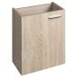 Aqualine Zoja - Meuble lavabo suspendu 395x500x220 mm, chêne platine 51049DP