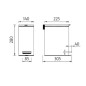 Nimco Poubelles - Poubelle 5 L, blanc mat KOS 11005-05