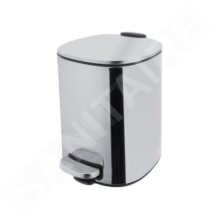 Nimco Poubelles - Poubelle 5 L, acier inoxydable KOS 9005-18