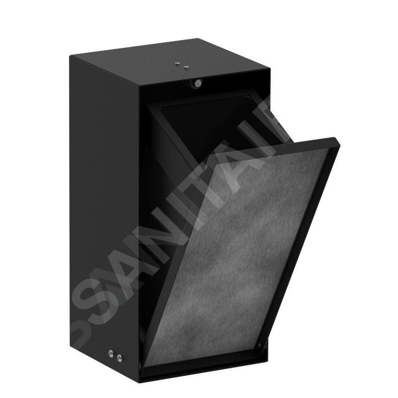 Hansgrohe XtraStoris Rock - Poubelle à encastrer 2,5 L, noir mat 56063670