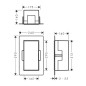 Hansgrohe XtraStoris Rock - Poubelle à encastrer 2,5 L, noir mat 56063670