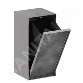 Hansgrohe XtraStoris Rock - Poubelle à encastrer 2,5 l, acier brossé 56063800