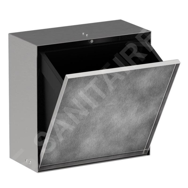 Hansgrohe XtraStoris Rock - Poubelle à encastrer 6 l, acier brossé 56090800