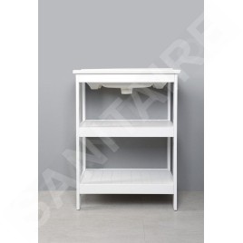 Aqualine Etide - Meuble lavabo 615x850x440 mm, blanc mat ET610