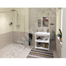 Aqualine Etide - Meuble lavabo 615x850x440 mm, blanc mat ET610