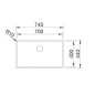 Blanco Claron 700 - Évier, 740x440 mm, inox Durinox 523387