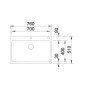 Blanco Claron 700 - Évier, 760x510 mm, InFino, inox Durinox 523394