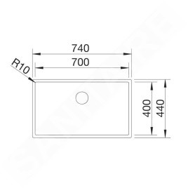 Blanco Claron 700 - Évier, 740x440 mm, InFino, inox 521581