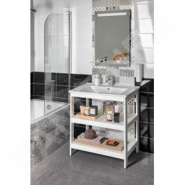 Aqualine Etide - Meuble lavabo 715x850x440 mm, blanc mat ET720