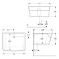 Geberit Publica - Évier en céramique 740 x 585 mm, blanc 355675000