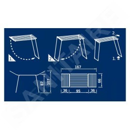 Leifheit Séchage - Séchoir à linge sur pied Pegasus 200 Solid Comfort 81516