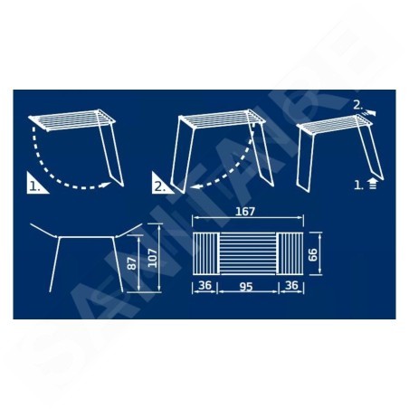 Leifheit Séchage - Séchoir à linge sur pied Pegasus 200 Solid Comfort 81516