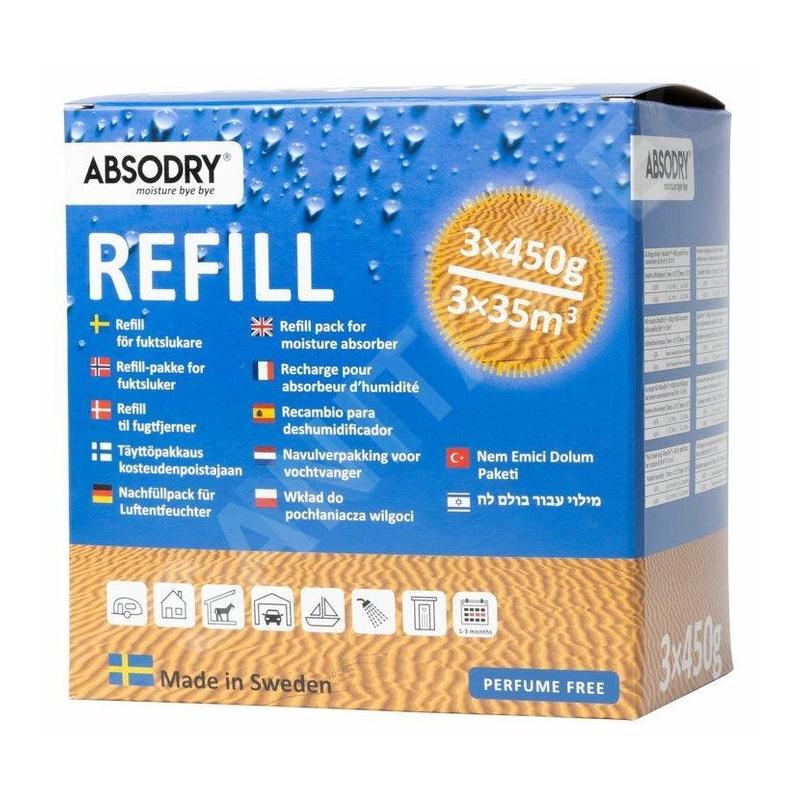 Everbrand Sweden Absodry - Recharge pour absorbeur d'humidité Absodry Big, 3x450 g 205-AD