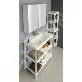 Aqualine Etide - Meuble lavabo 815x850x440 mm, blanc mat ET830