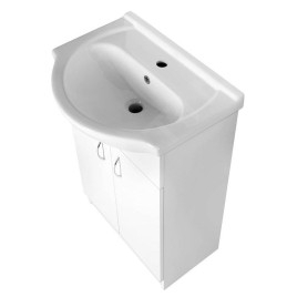 Aqualine Simplex Eco - Armoire avec lavabo 470x835x290 mm, blanc SIME500