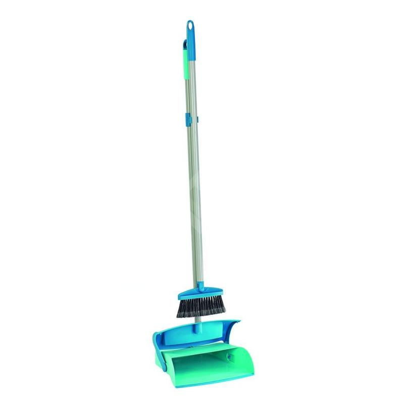 Leifheit Nettoyage - Kit de balai avec long manche et bac collecteur de poussière 41405