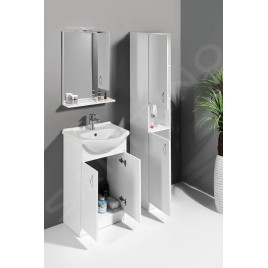 Aqualine Simplex Eco - Armoire avec lavabo 470x835x290 mm, blanc SIME500