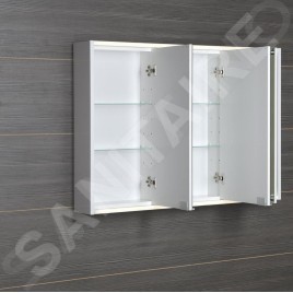 Sapho Batu - Armoire miroir 1000x780x150 mm, avec éclairage LED, blanc 1141130