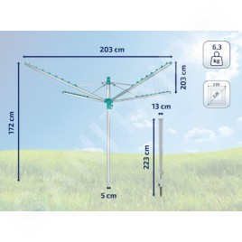 Leifheit Séchage - Séchoir parapluie Linomatic 500 Easy 85286