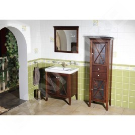 Sapho Cross - Meuble-vasque 70x81x47 cm, acajou CR075
