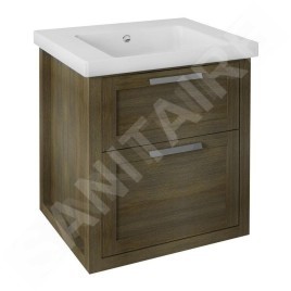 Sapho Larita - Meuble de lavabo 560x650x480 mm, chêne graphite LA060