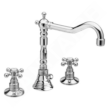 Sapho Antea - Mitigeur de lavabo avec vidage, installation à 3 trous, chrome 3221