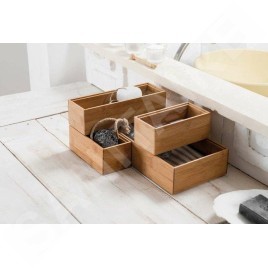 Compactor Organisateurs cosmétiques - Organiseur de tiroir 225x150x65 mm, bambou RAN6964