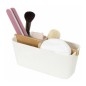 Compactor Organisateurs cosmétiques - Organiseur de rangement 100x210x80 mm, 4 pièces, plastique blanc/bambou RAN10270
