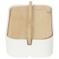 Compactor Organisateurs cosmétiques - Organisateur de rangement 40x150x80 mm, avec couvercle, plastique blanc/bambou RAN10268