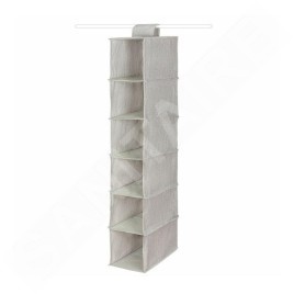Compactor Organisation de penderie - Organiseur suspendu 30x18x94 cm, 6 compartiments, gris RAN10114
