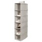 Compactor Organisation de penderie - Organiseur suspendu 30x18x94 cm, 6 compartiments, gris RAN10114