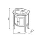 Sapho Retro - Meuble de lavabo 600x800x450 mm, blanc antique 1684 Sapho Retro - Meuble de lavabo 600x800x450 mm, blanc antique 1684