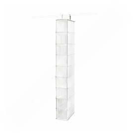 Compactor Organisation de penderie - Organiseur suspendu 15x30x128 cm, 9 compartiments, blanc RAN1259