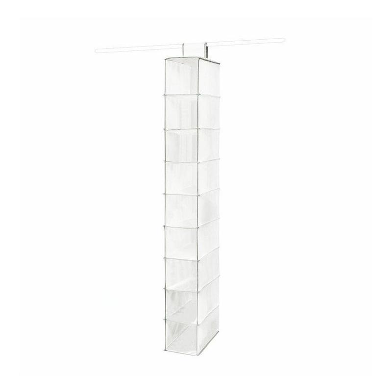 Compactor Organisation de penderie - Organiseur suspendu 15x30x128 cm, 9 compartiments, blanc RAN1259