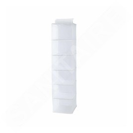 Compactor Organisation de penderie - Organiseur suspendu 30x30x128 cm, 6 compartiments, blanc RAN2981