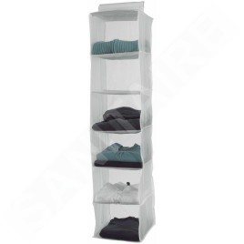 Compactor Organisation de penderie - Organiseur suspendu 30x30x128 cm, 6 compartiments, blanc RAN2981