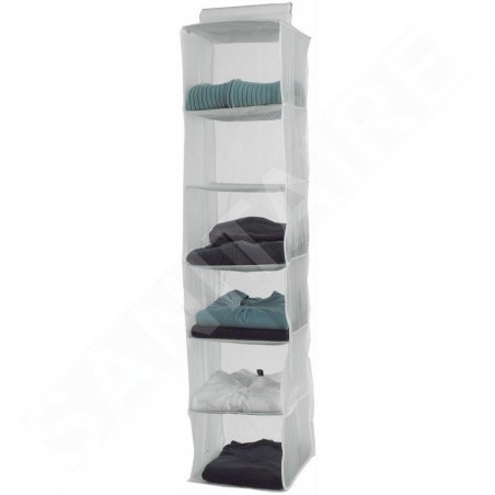 Compactor Organisation de penderie - Organiseur suspendu 30x30x128 cm, 6 compartiments, blanc RAN2981