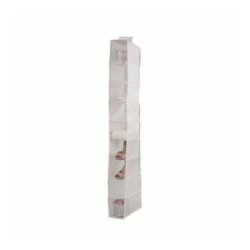 Compactor Organisation de penderie - Organiseur suspendu 15x30x128 cm, 9 compartiments, blanc RAN2982