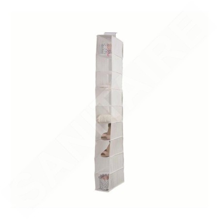 Compactor Organisation de penderie - Organiseur suspendu 15x30x128 cm, 9 compartiments, blanc RAN2982
